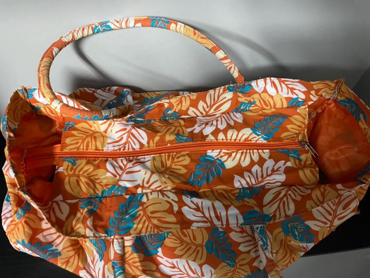 Large Tropical Print Tote Bag