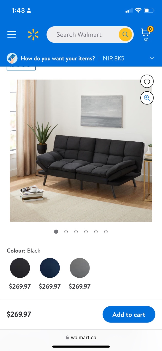 Black Futon Sofa Bed - photo 4