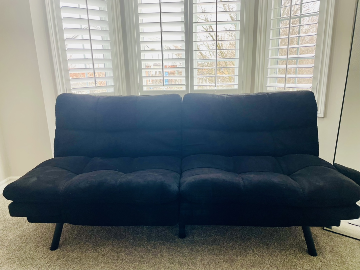 Black Futon Sofa Bed - photo 3