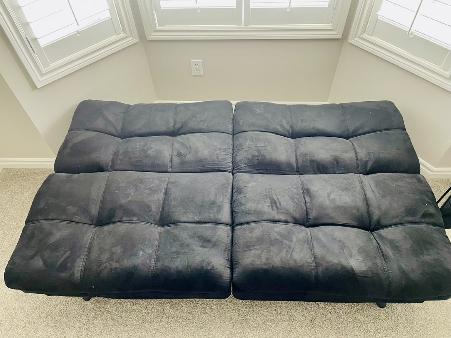 Black Futon Sofa Bed - photo 5