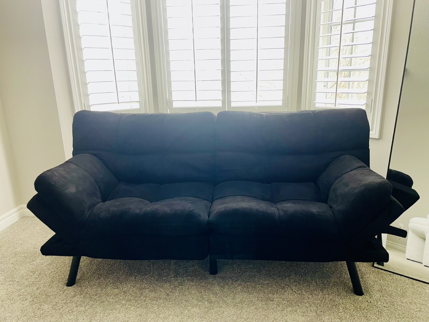Black Futon Sofa Bed - photo 2