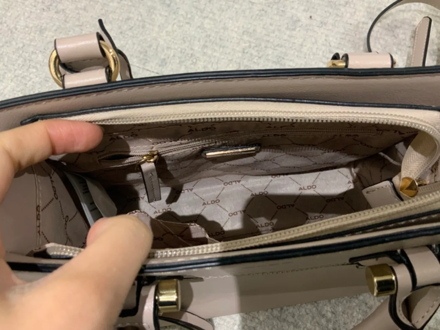 ALDO Pale Pink satchel handbag image indicator(2)