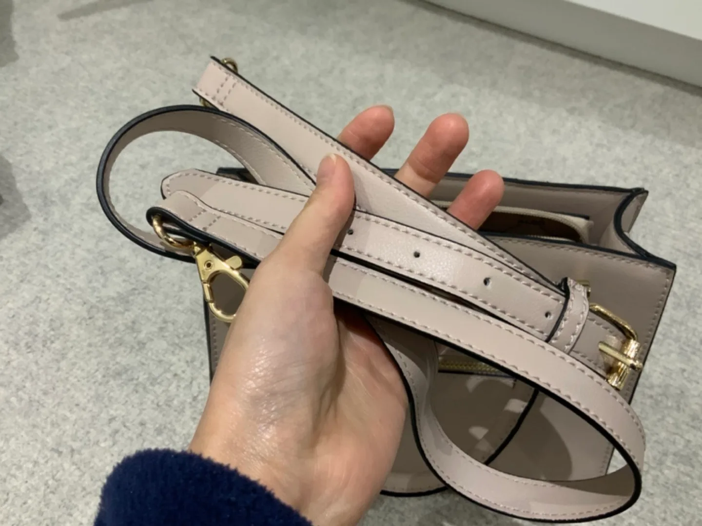 ALDO Pale Pink satchel handbag image indicator(3)