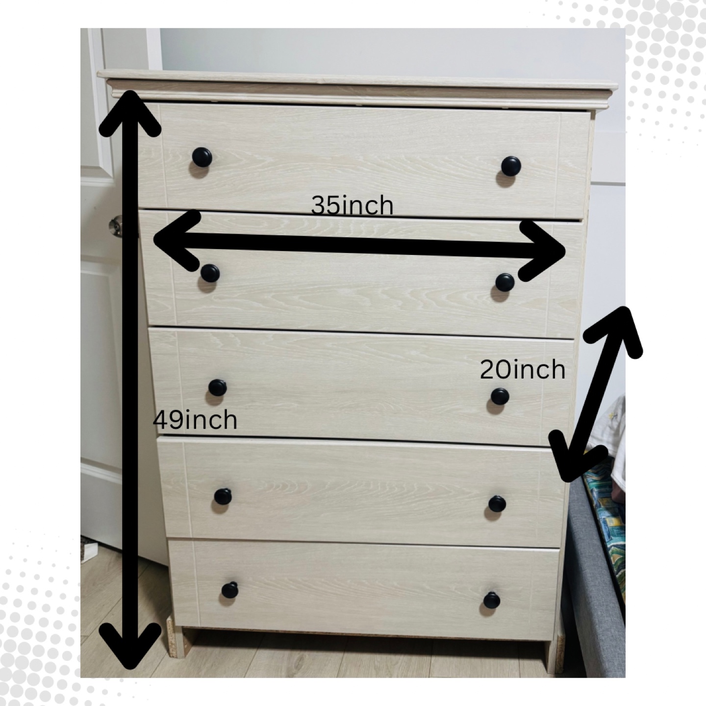Five-Drawer Chest of Drawers - photo 3