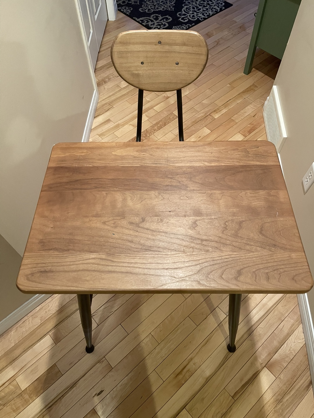 Old school wooden school desk - photo 3