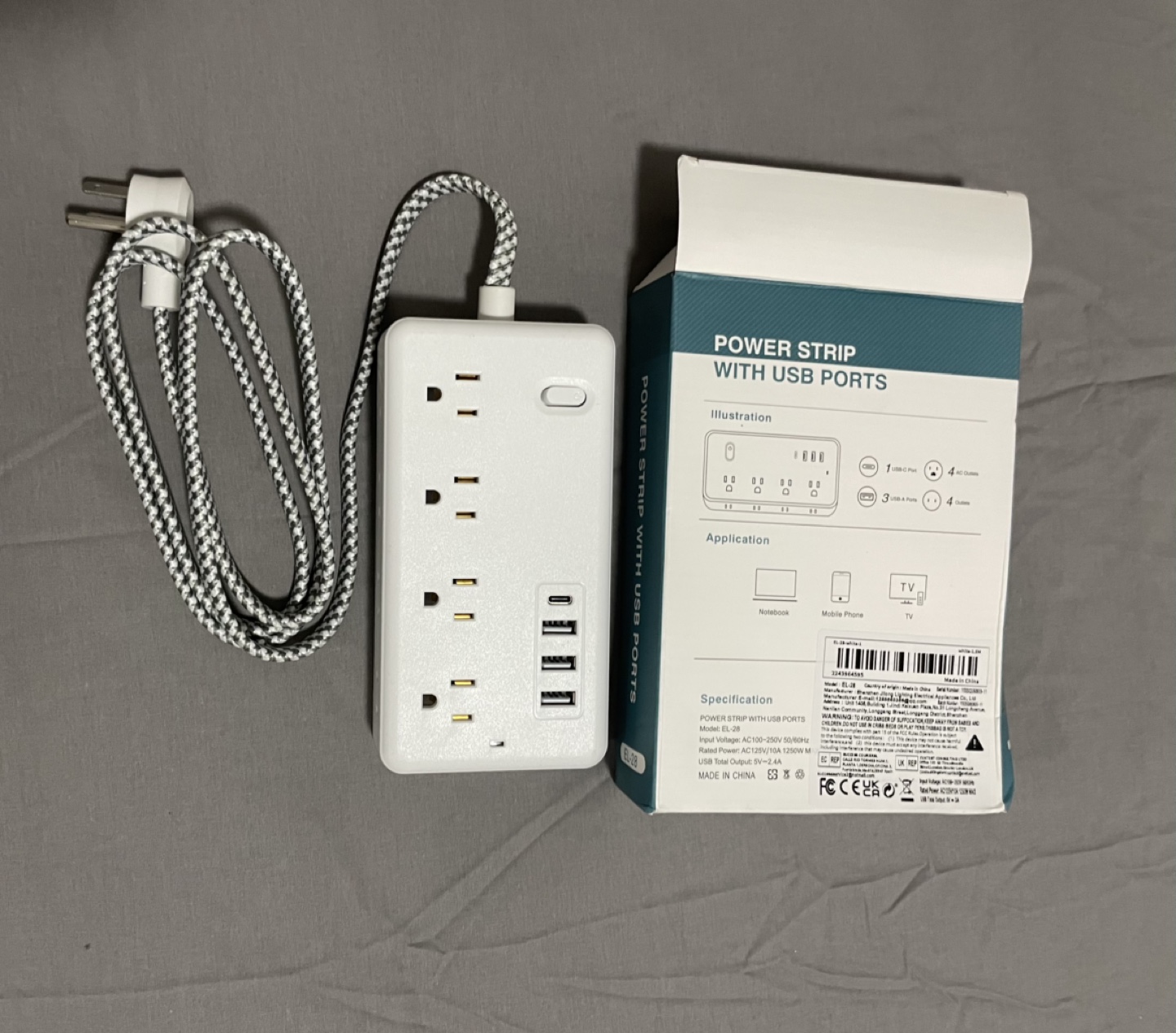 Power Strip with USB Ports - EL-28 1,5m - photo 2