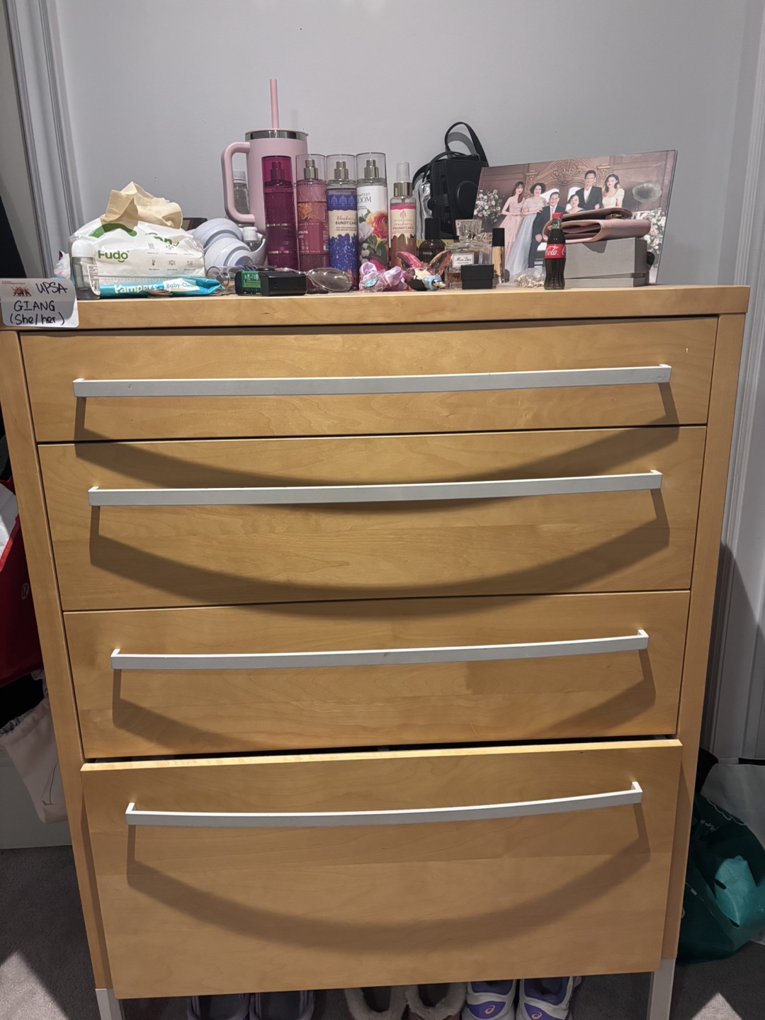 Four-Drawer Wooden Chest of Drawers