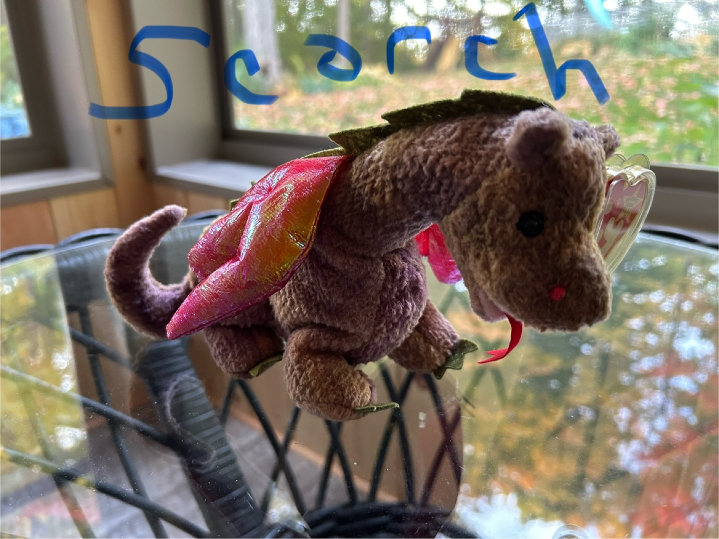 Ty Beanie Babies:  Dragon, Bison, Unicorn, Pug, and Husky - photo 2