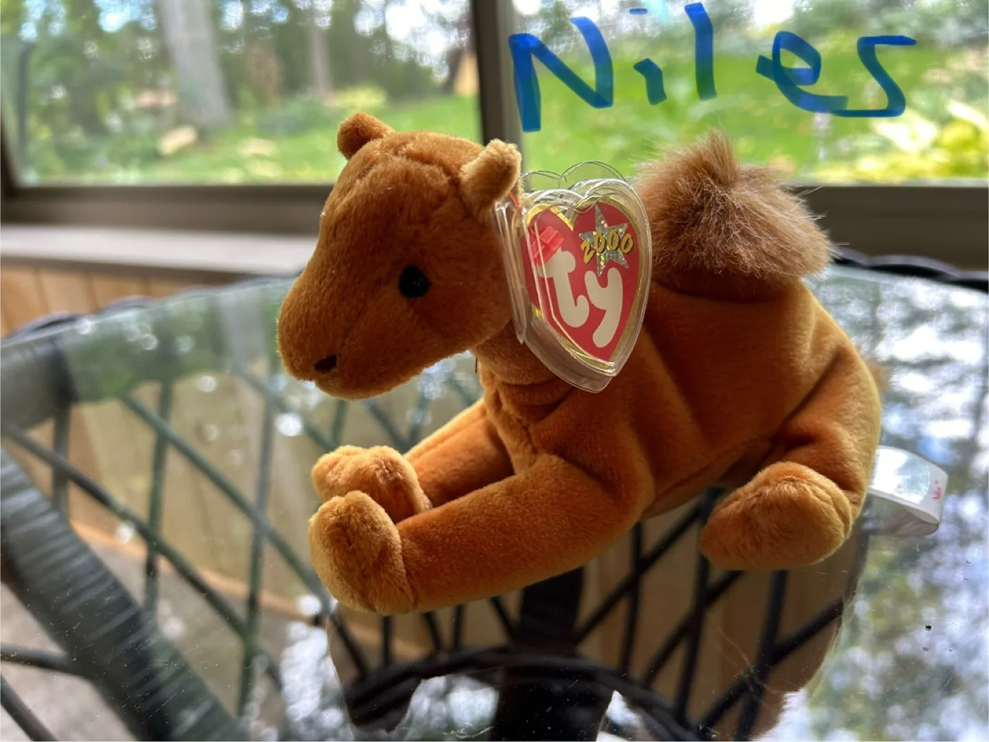 Ty Beanie Babies:  Dragon, Bison, Unicorn, Pug, and Husky image indicator(7)