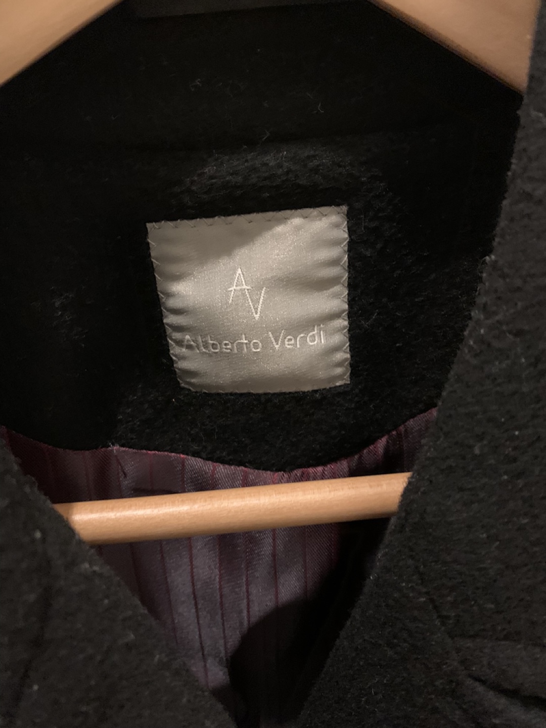 Alberto Verdi Black Double-Breasted Peacoat - photo 2