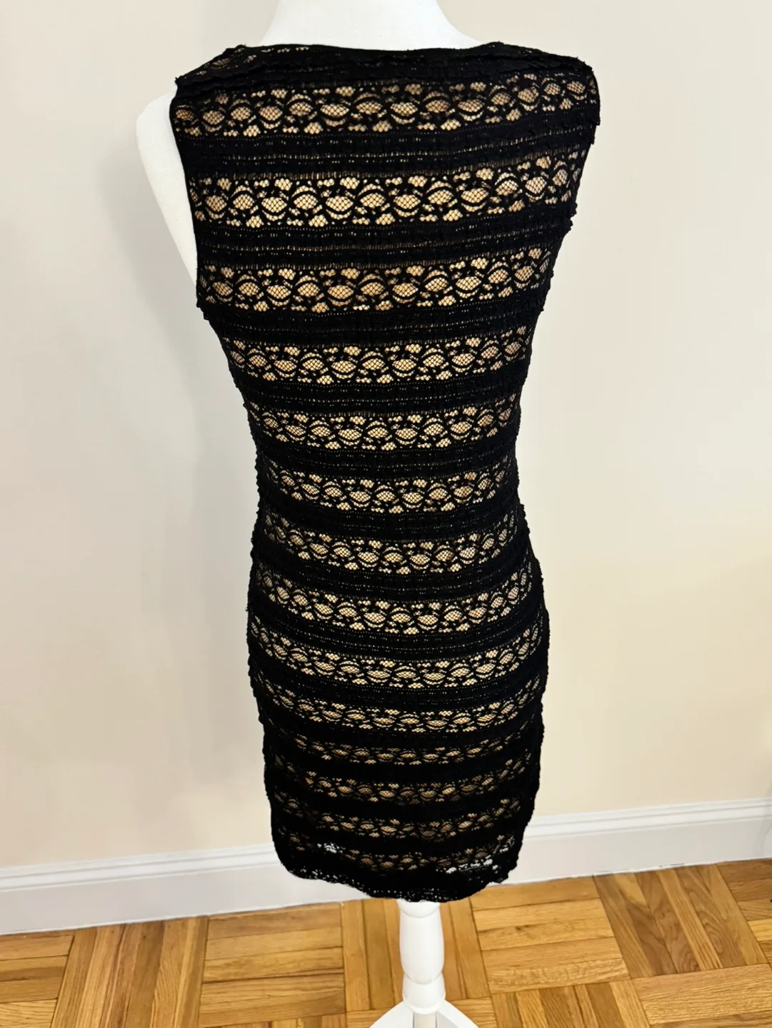 Max Stuido Black and Beige Lace Dress | Size S image indicator(4)