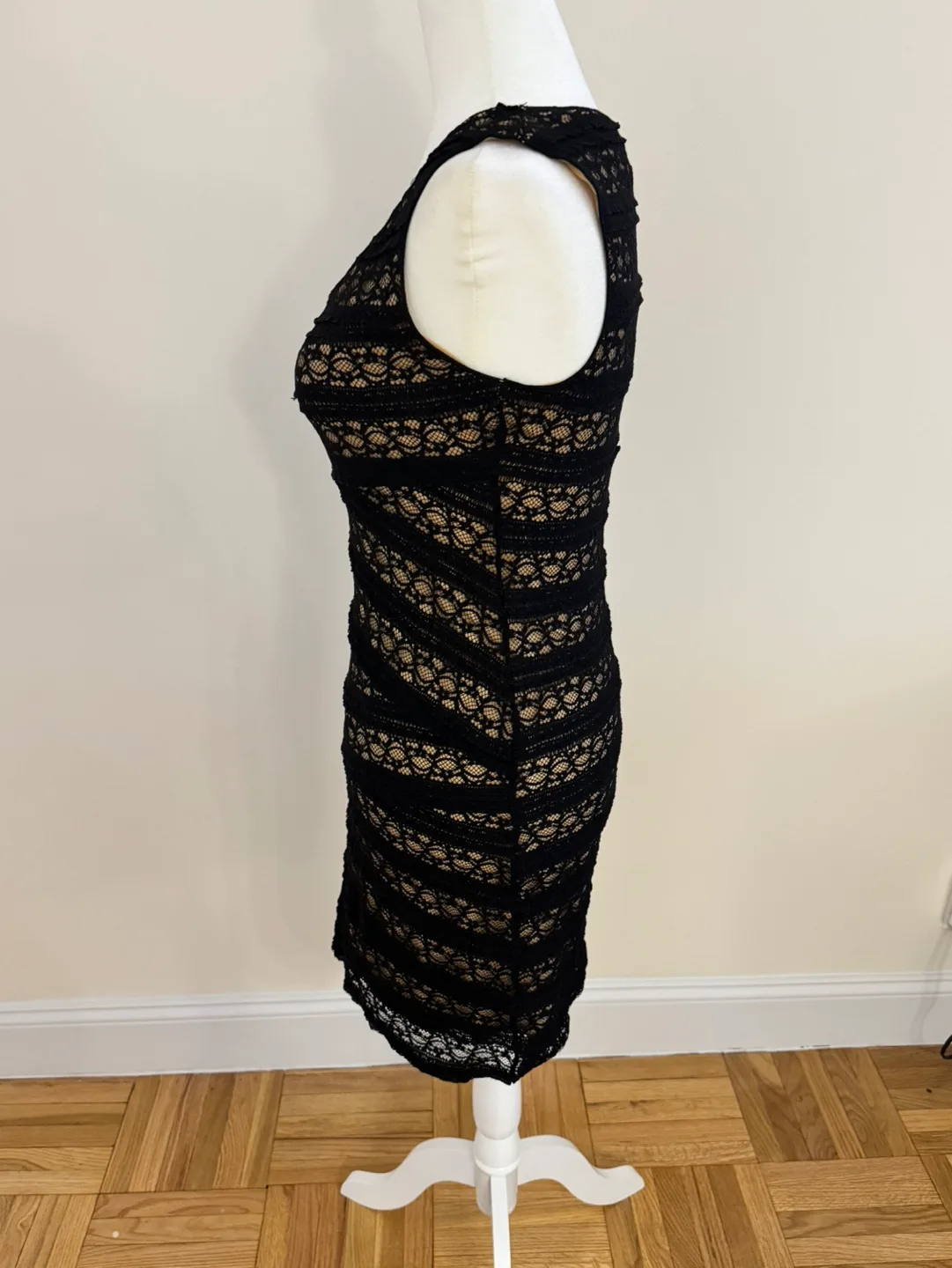 Max Stuido Black and Beige Lace Dress | Size S image indicator(5)