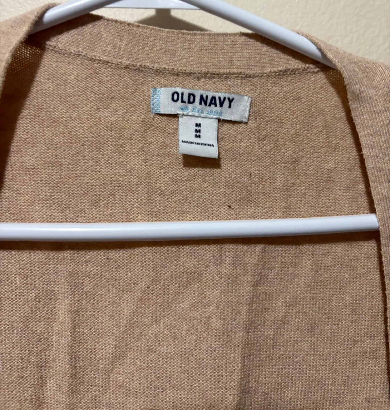 Old Navy beige cardigan- Size Medium image indicator(3)