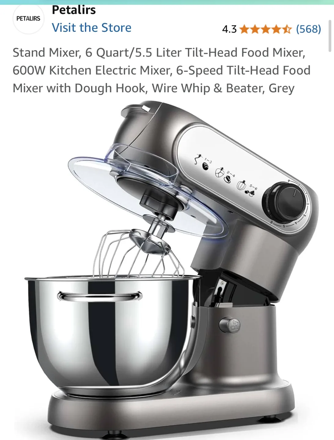 Perfect Stand Mixer - Petalirs 6 Quart image indicator(2)