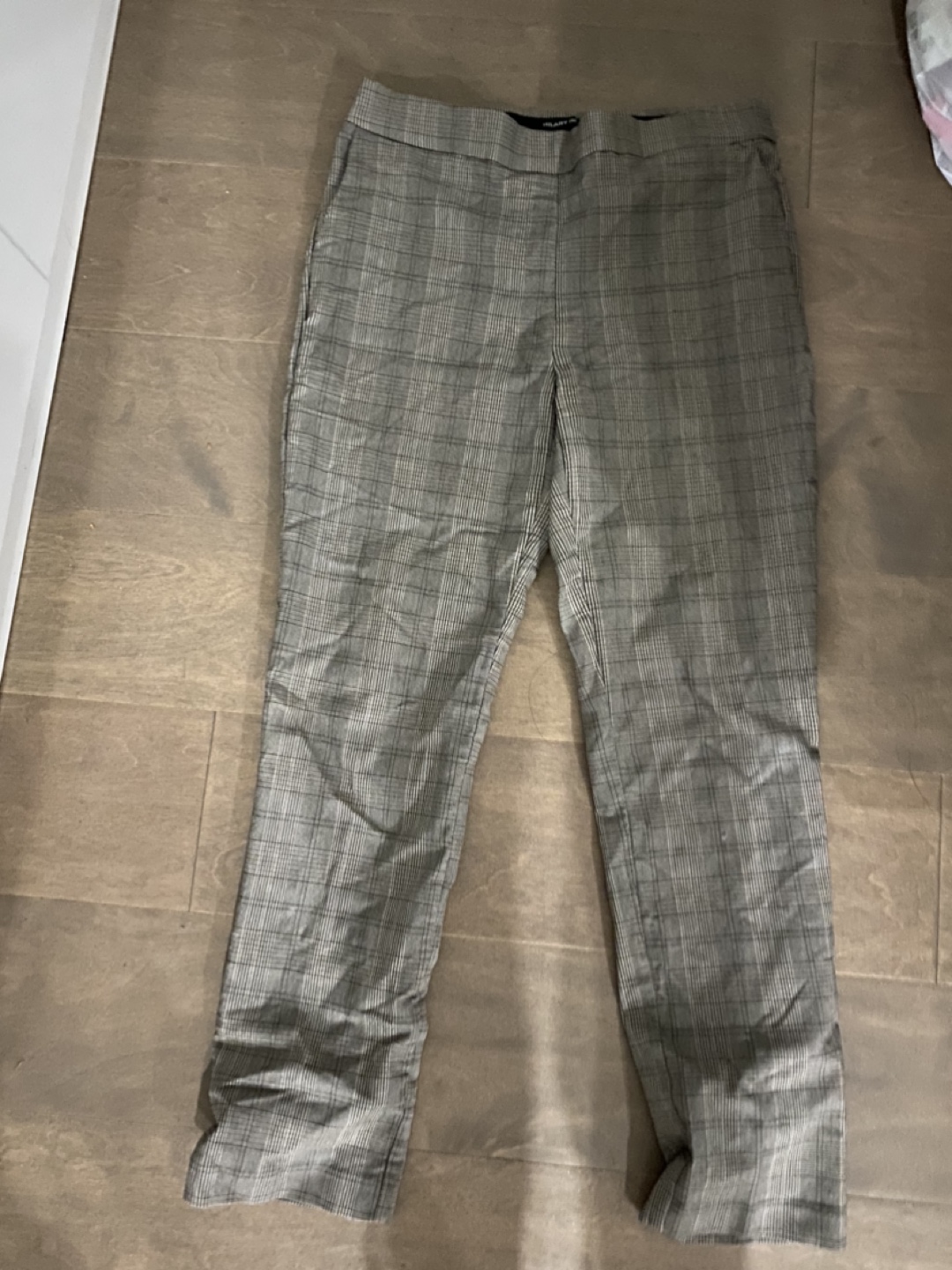 Gray Plaid Pull-On Pants Size M #freecycle