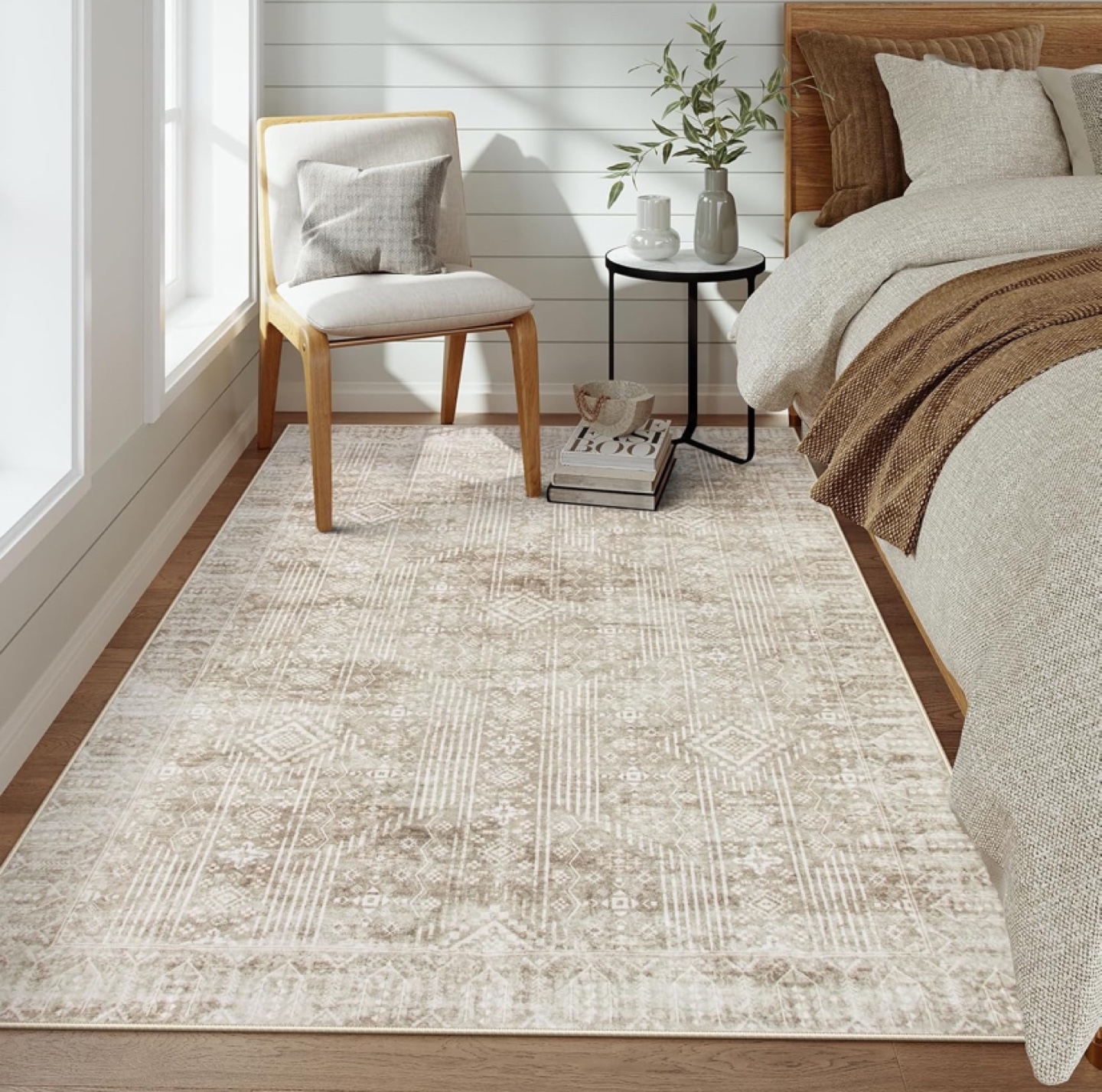 Beige Area Rug - Soft, Non-Slip, and Easily Foldable - photo 2