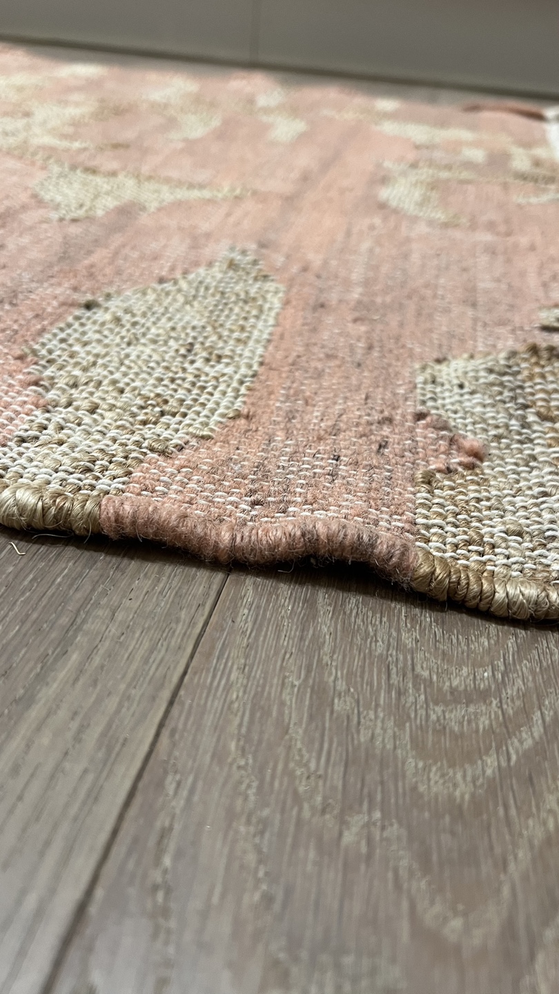 Pink and Beige Woven Runner Rug - photo 5