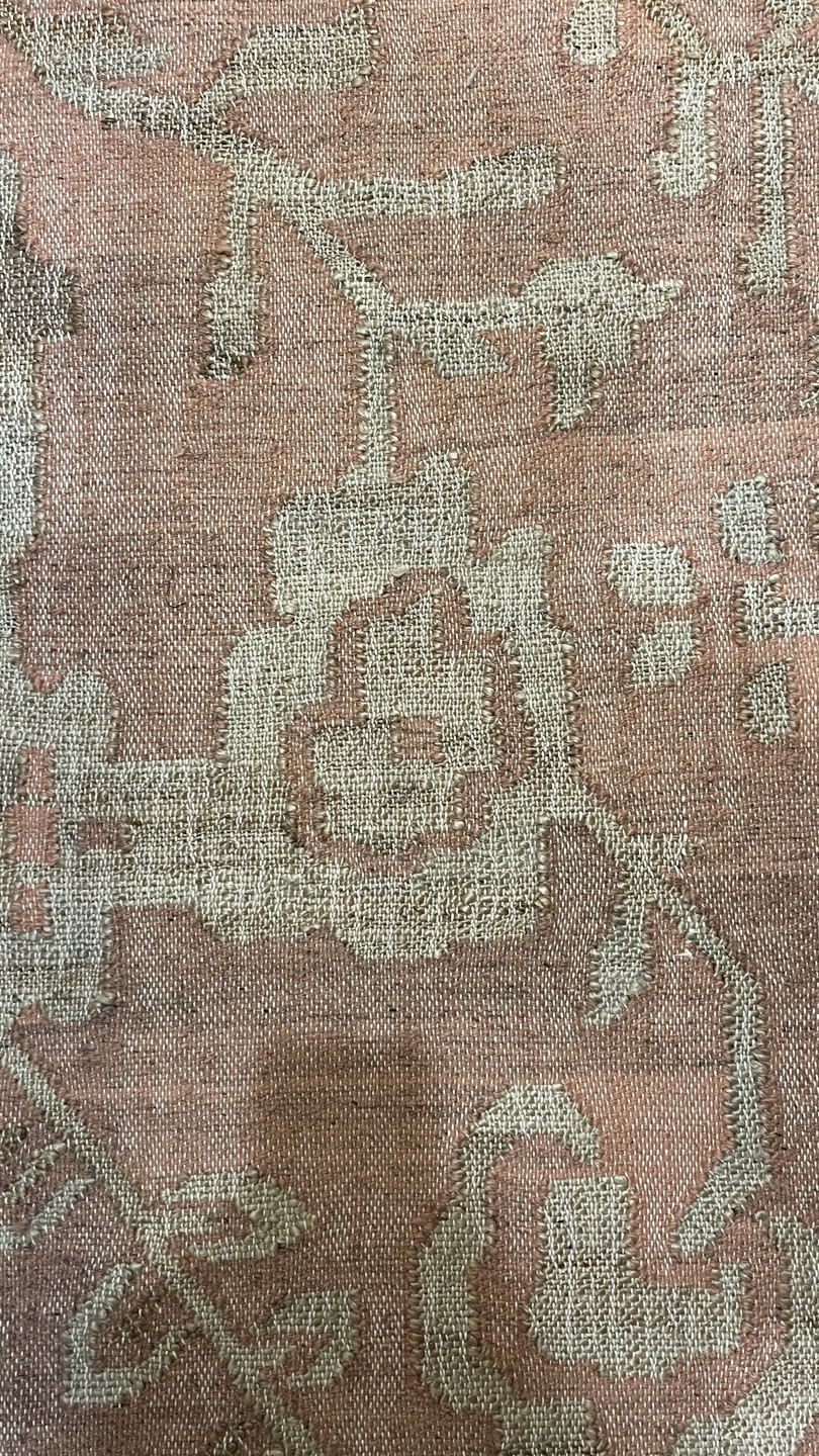 Pink and Beige Woven Runner Rug - photo 3