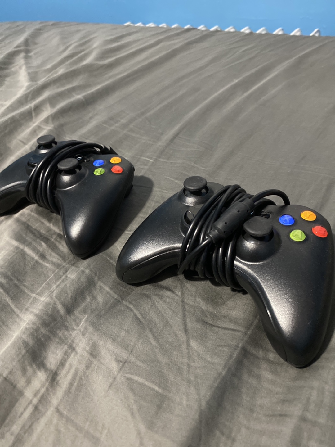 10 for one 15 for both.  Pair of Wired Xbox 360 Controllers.