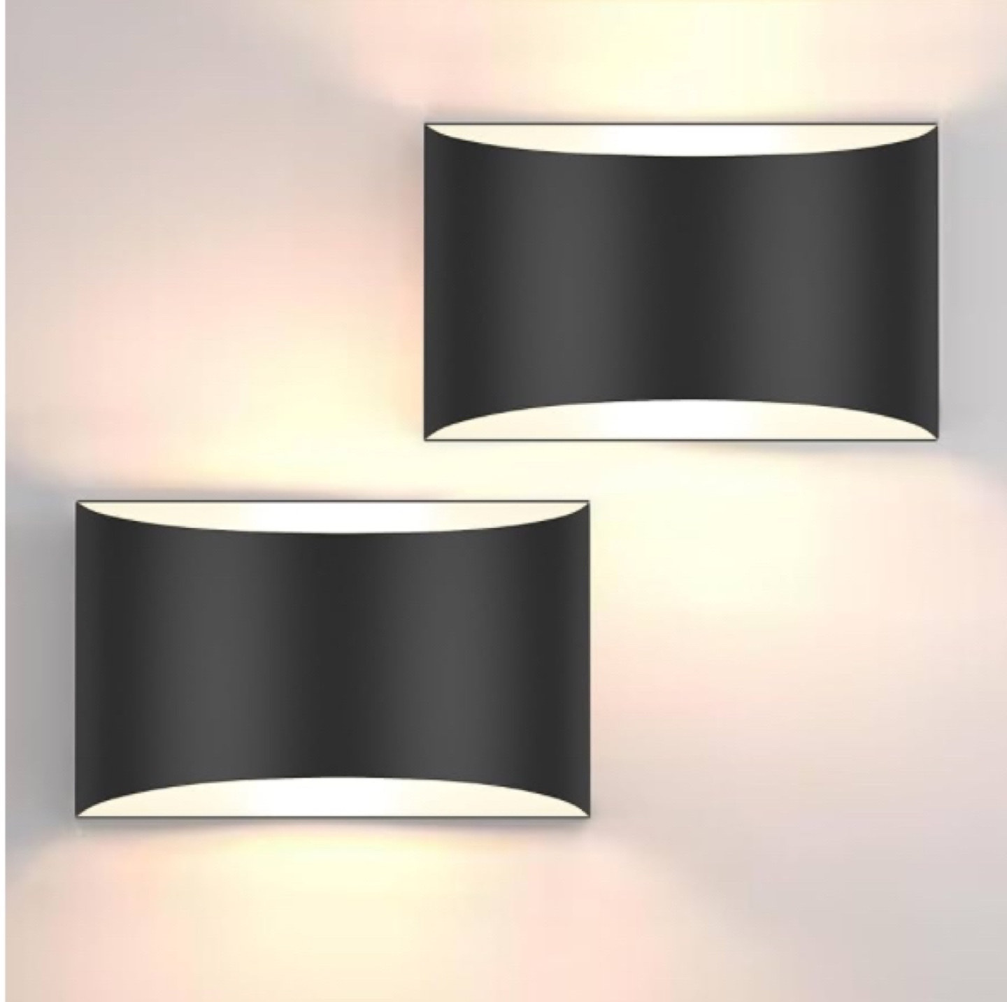 LED Wall Sconces, 3000K Warm White Hardwired  Lights Set of 2