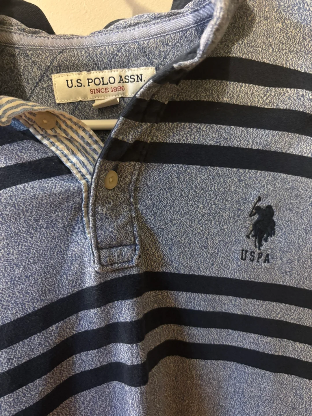 U.S. Polo Assn. Men's Long Sleeve Striped Polo Shirt image indicator(2)