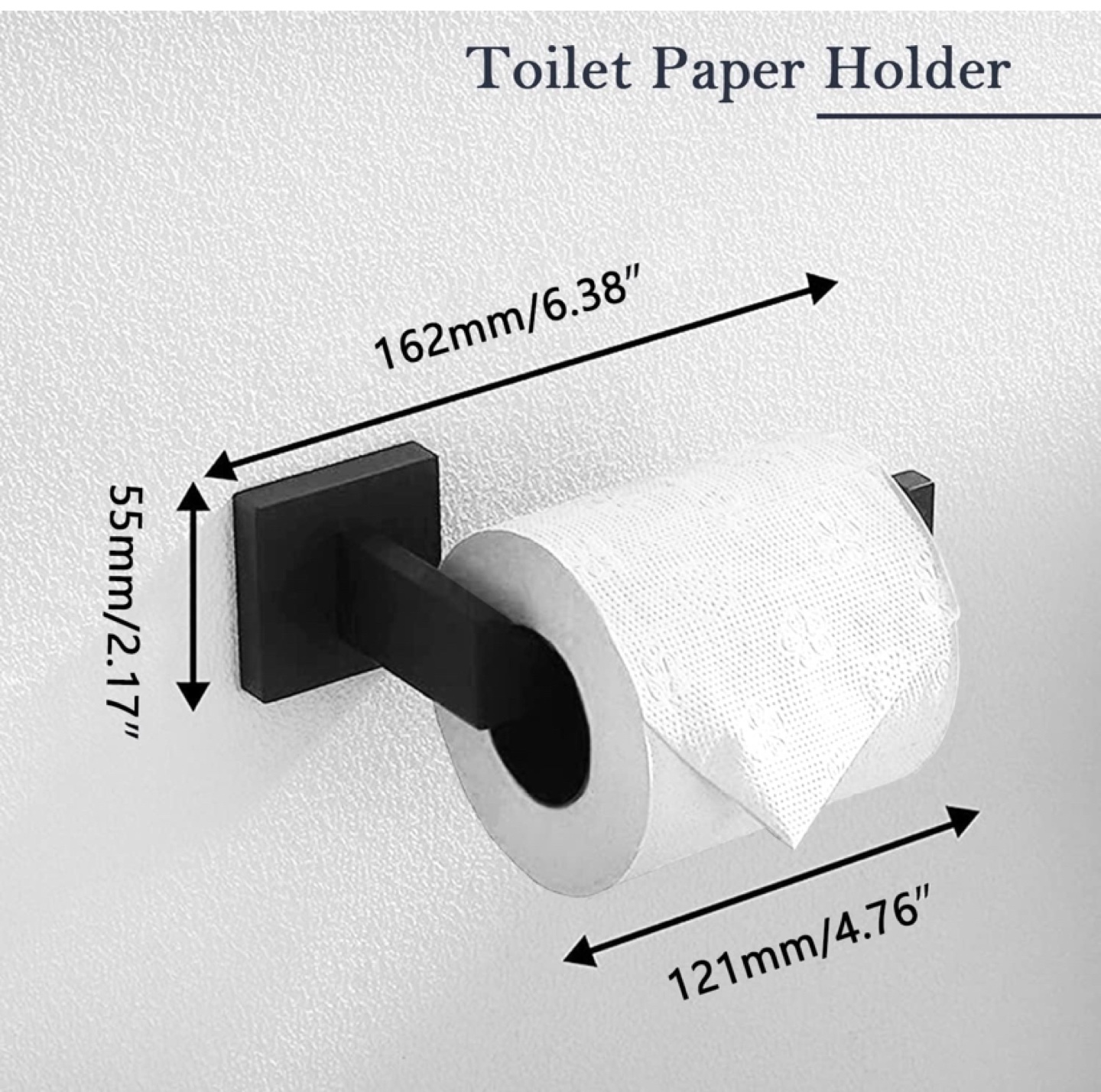 5-Pieces Matte Black Bathroom Hardware Accessories Set - New - photo 4