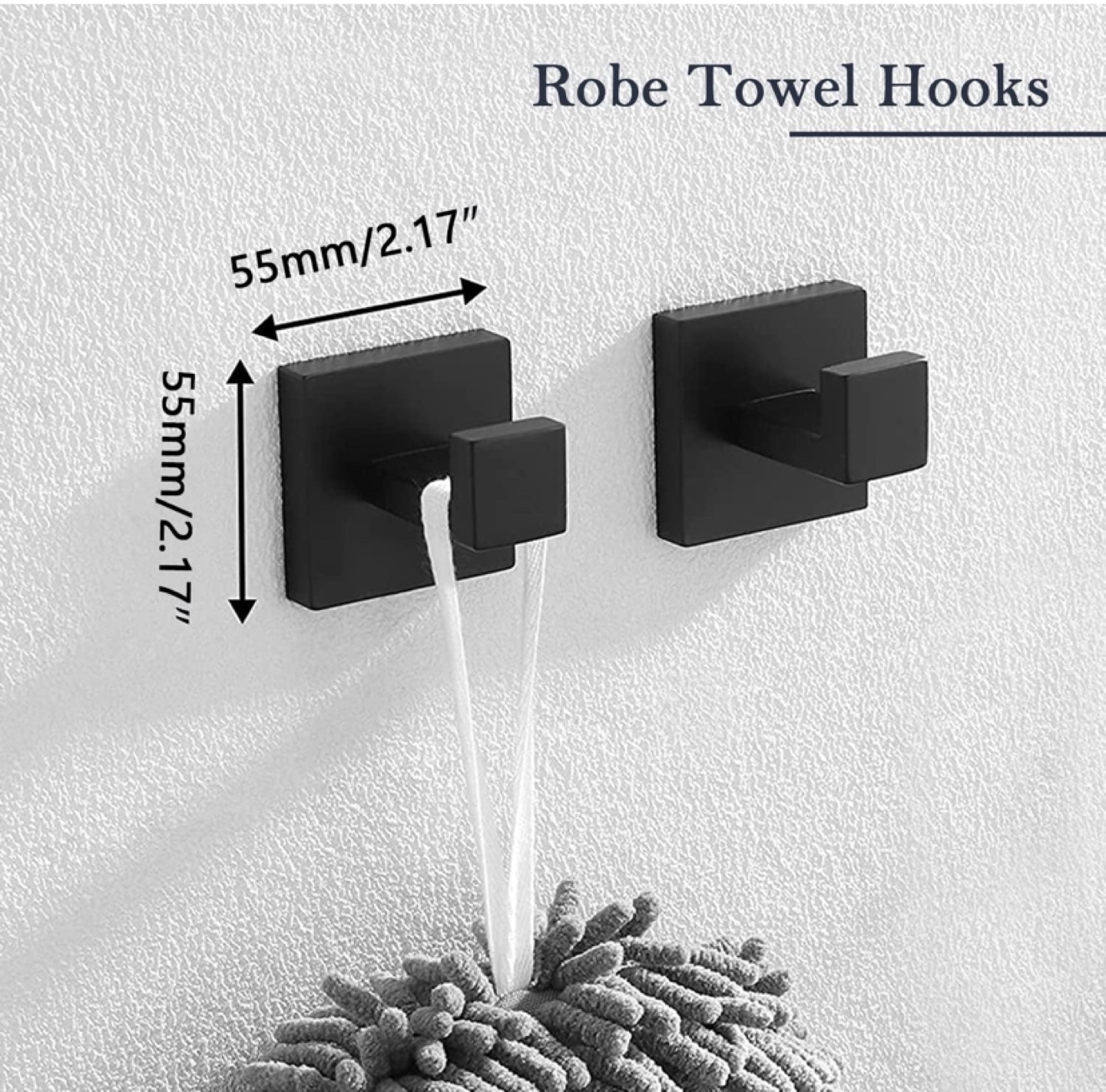 5-Pieces Matte Black Bathroom Hardware Accessories Set - New - photo 5