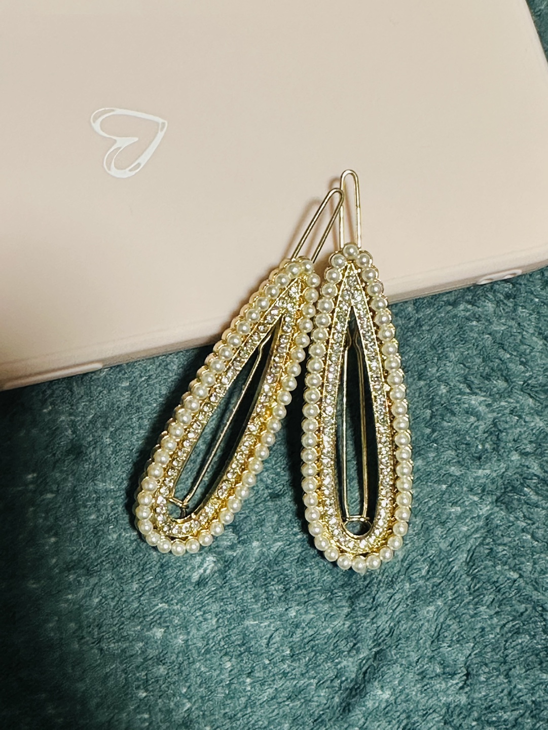 Pearl and Rhinestone Hair Clips