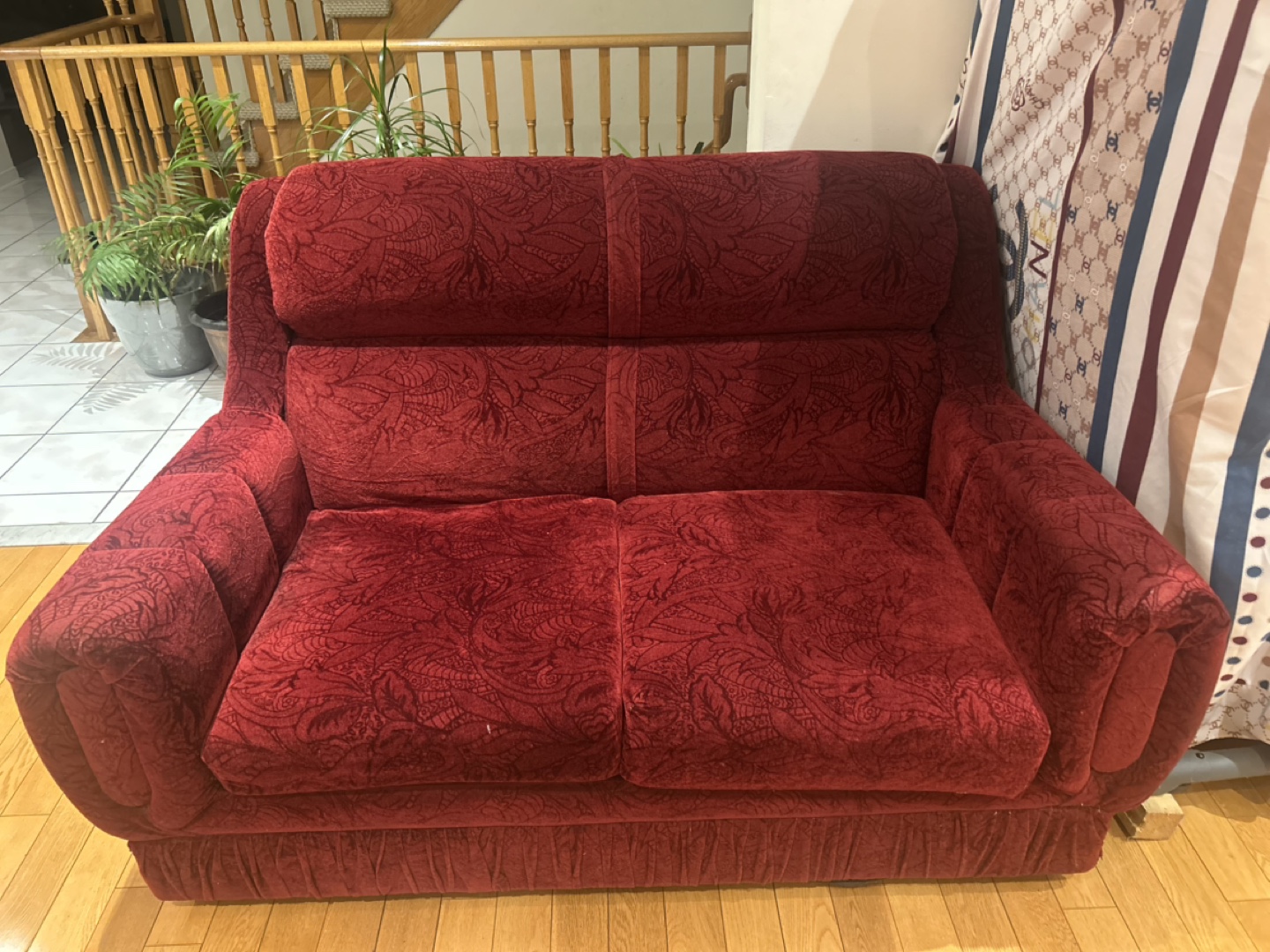 Red Velvet Loveseat
