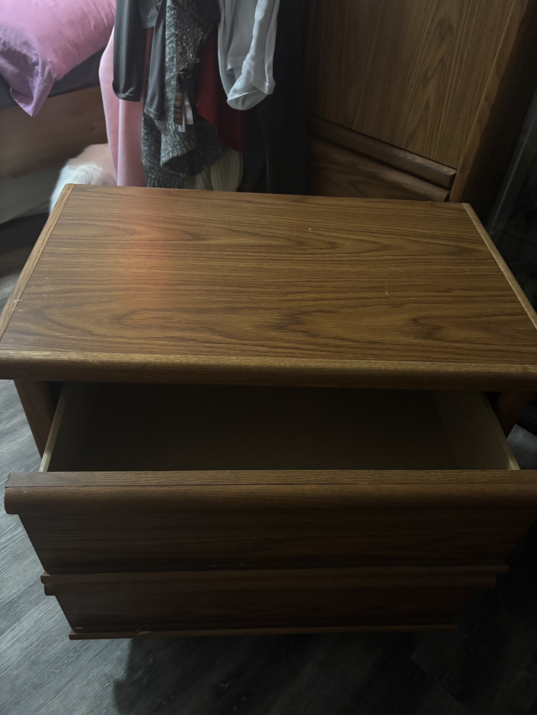 Two-Drawer Wooden Nightstand - photo 4