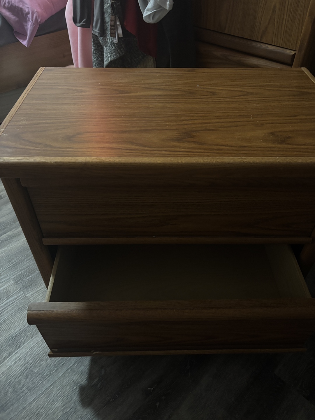 Two-Drawer Wooden Nightstand - photo 3