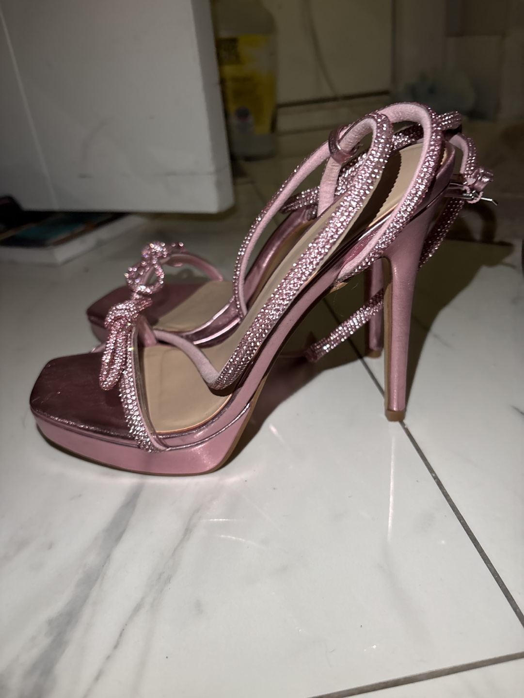 Pink Aldo Rhinestone Heels, Size 6 - photo 2