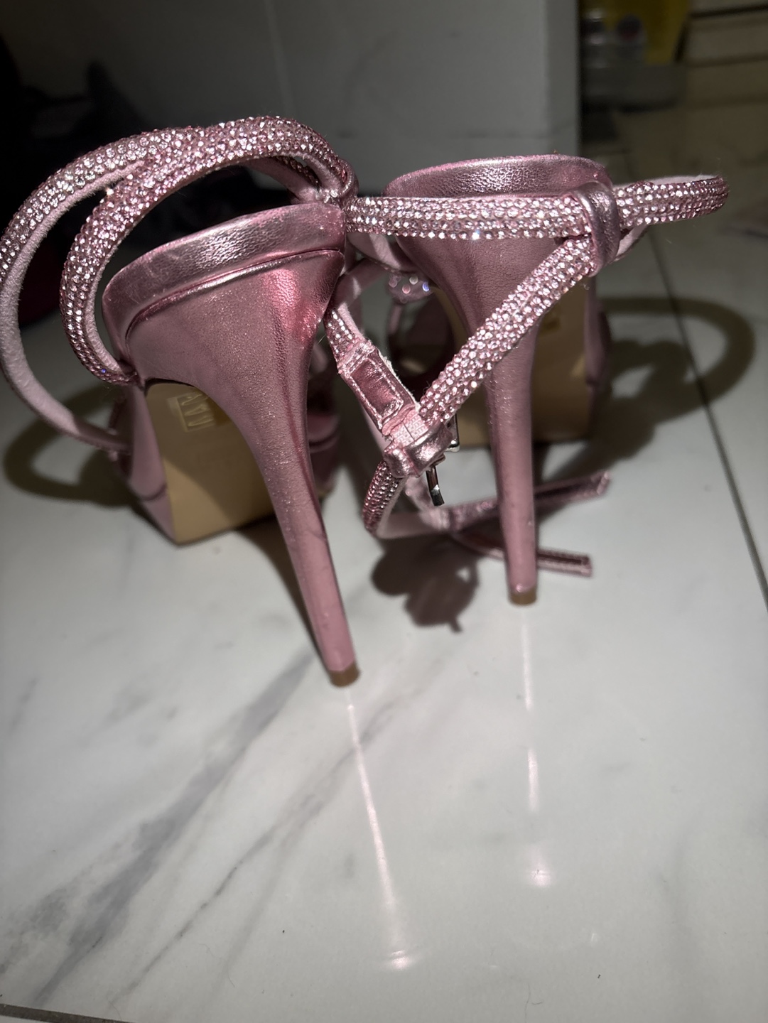 Pink Aldo Rhinestone Heels, Size 6 - photo 3