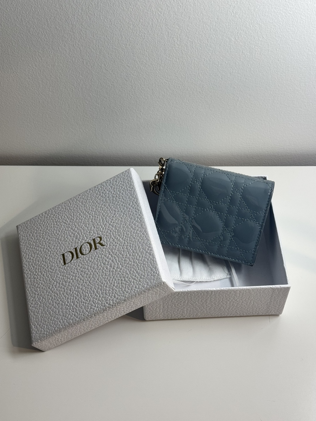 Mini Lady Dior Gardenia Wallet