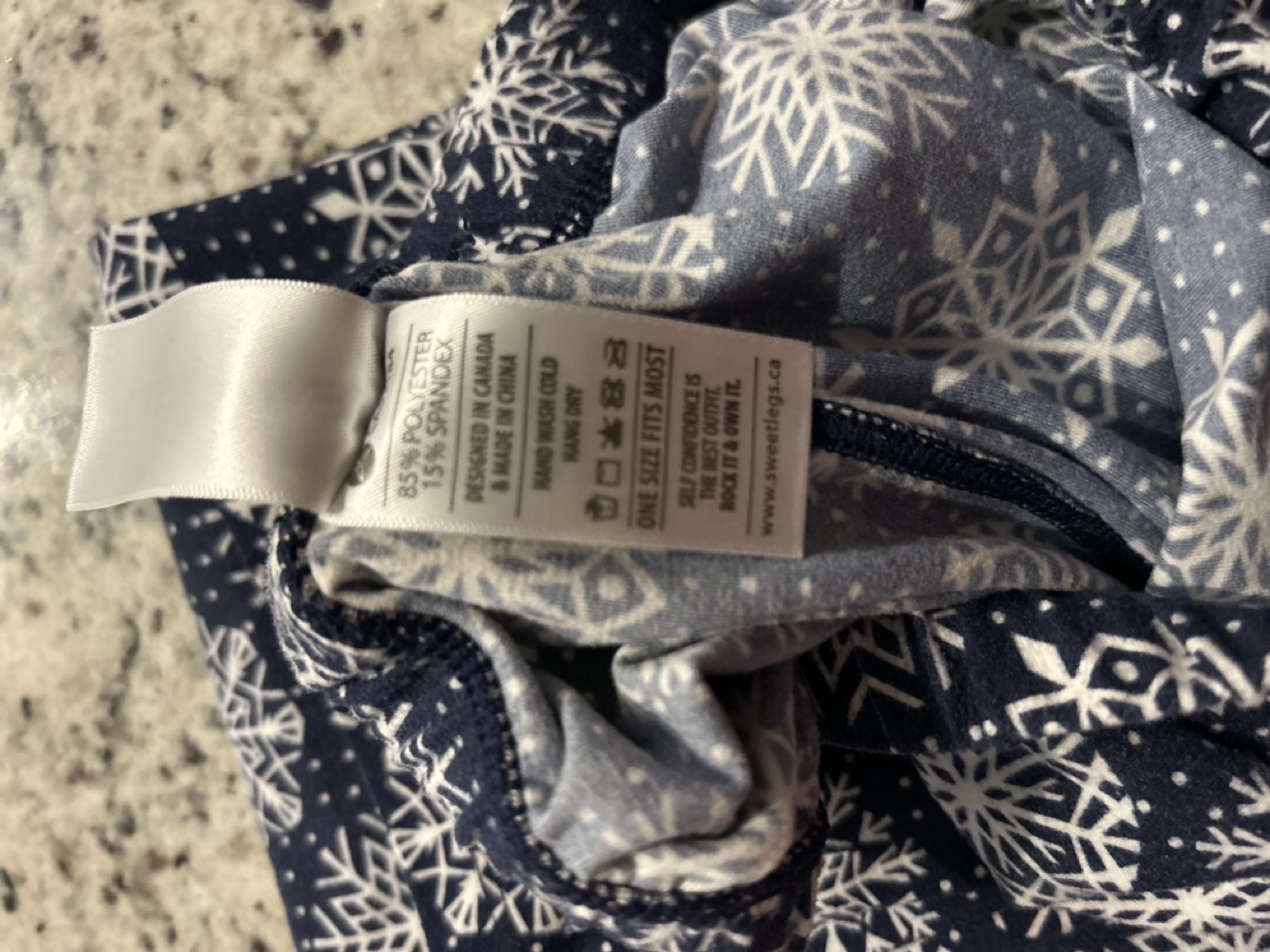 SweetLegs Leggings - Snowflake Pattern - Size One - photo 4