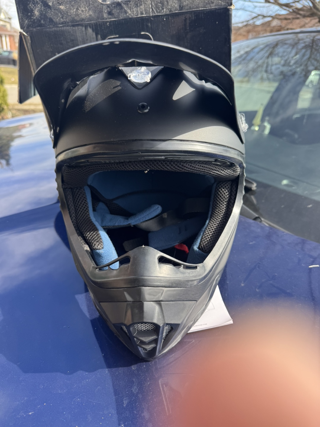 Motorcycle Helmet - DOT Certified  Matte Black - photo 2