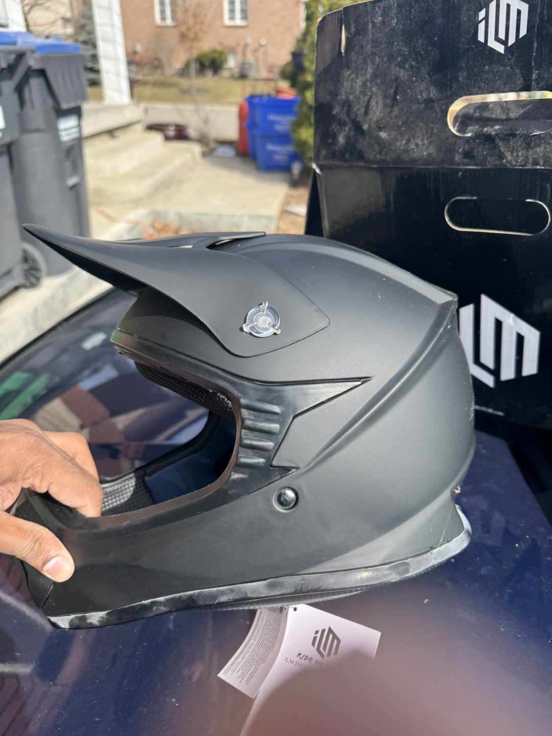 Motorcycle Helmet - DOT Certified  Matte Black