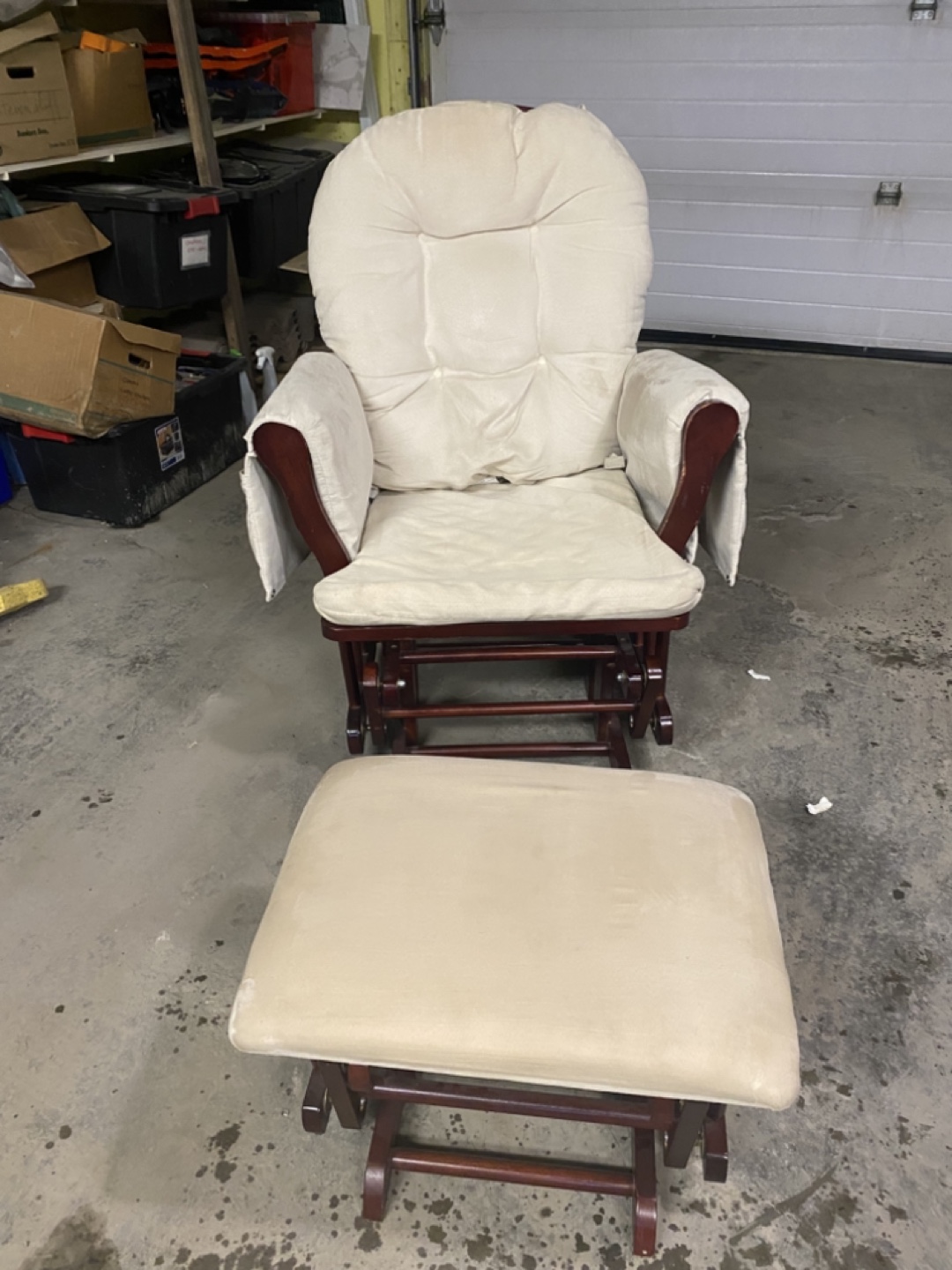 Glider Rocker Recliner with Ottoman - photo 2