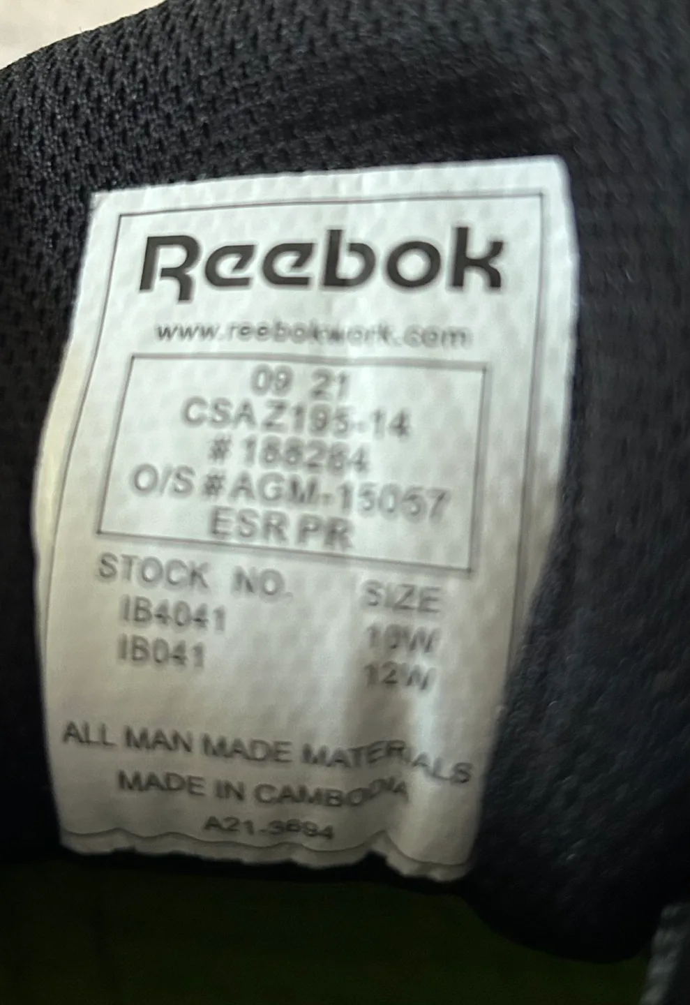 Reebok Work Z195-14 Safety Shoes - Size 10W image indicator(2)