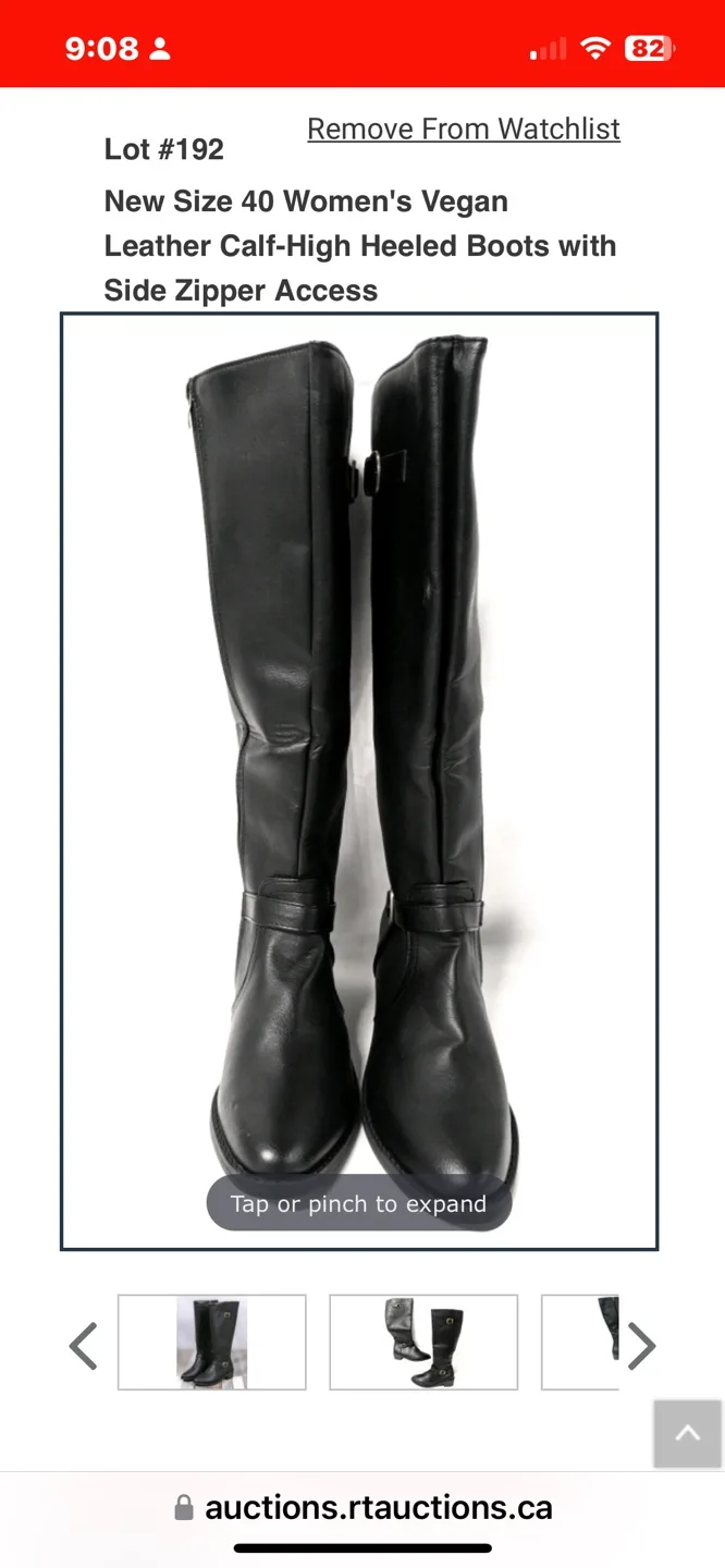 Women's Vegan Leather Calf-High Heeled Boots image indicator(4)