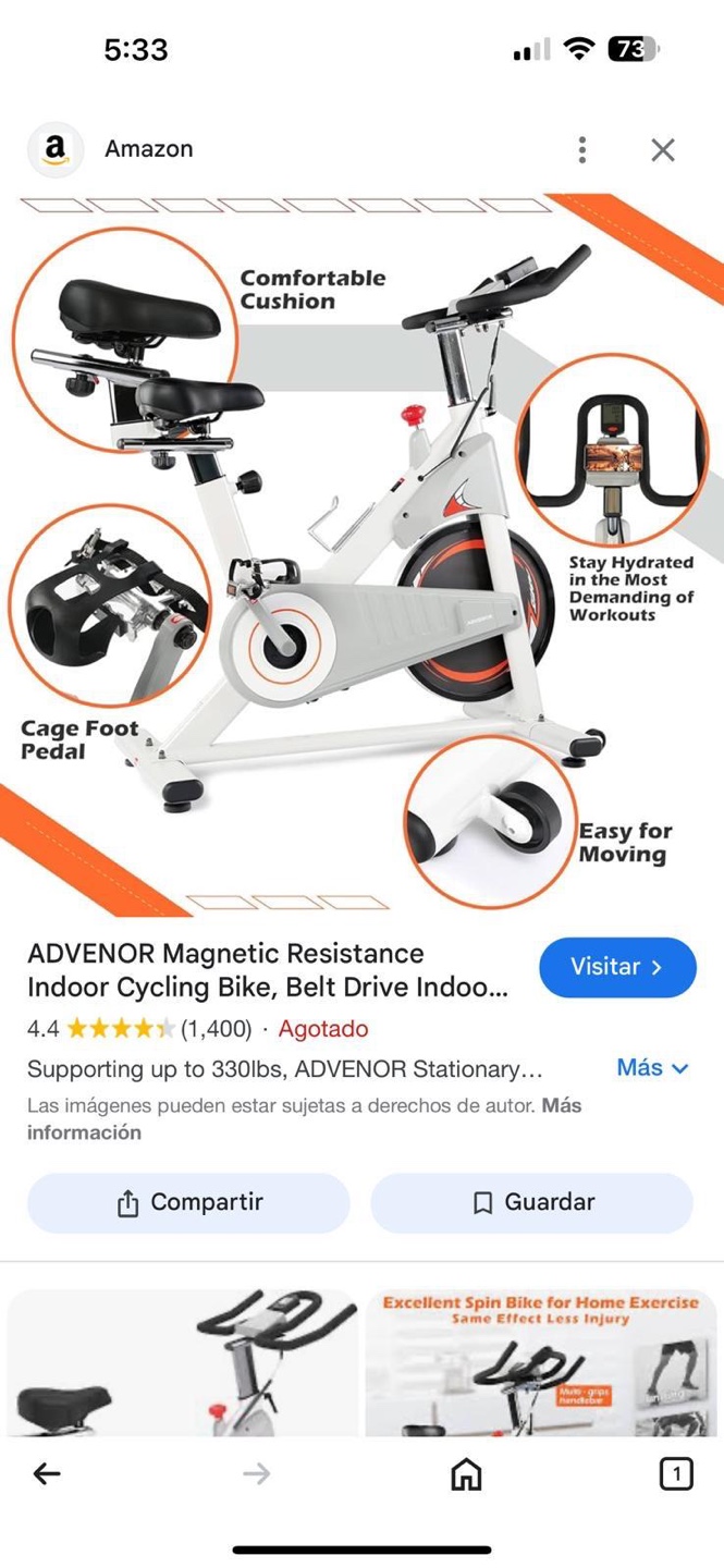 ADVENOR Magnetic Resistance Indoor Cycling Bike