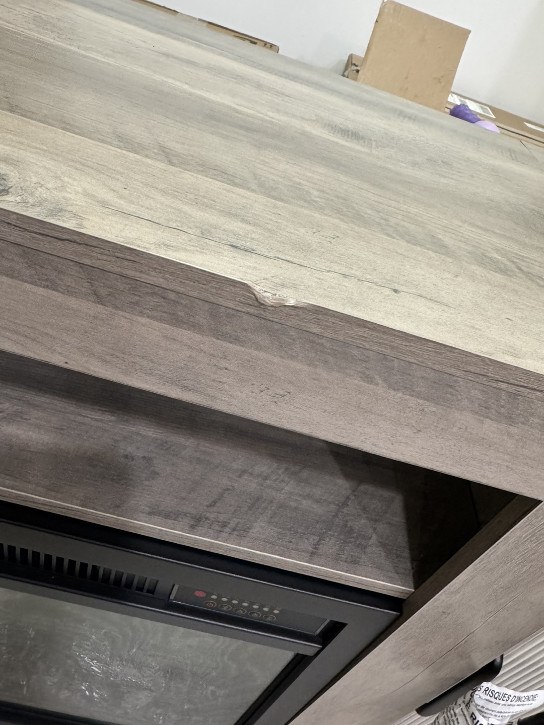 Electric Fireplace TV Stand with Cabinet Doors - photo 2