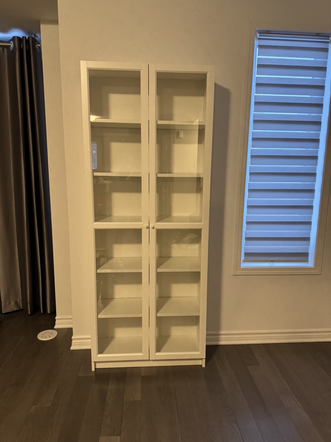 IKEA White Glass-Door Bookcase (BILLY/OXFORD)