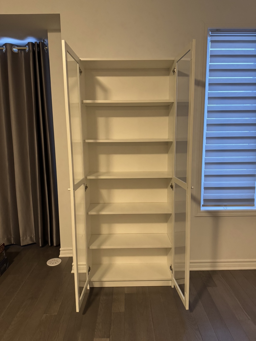 IKEA White Glass-Door Bookcase (BILLY/OXFORD) - photo 2