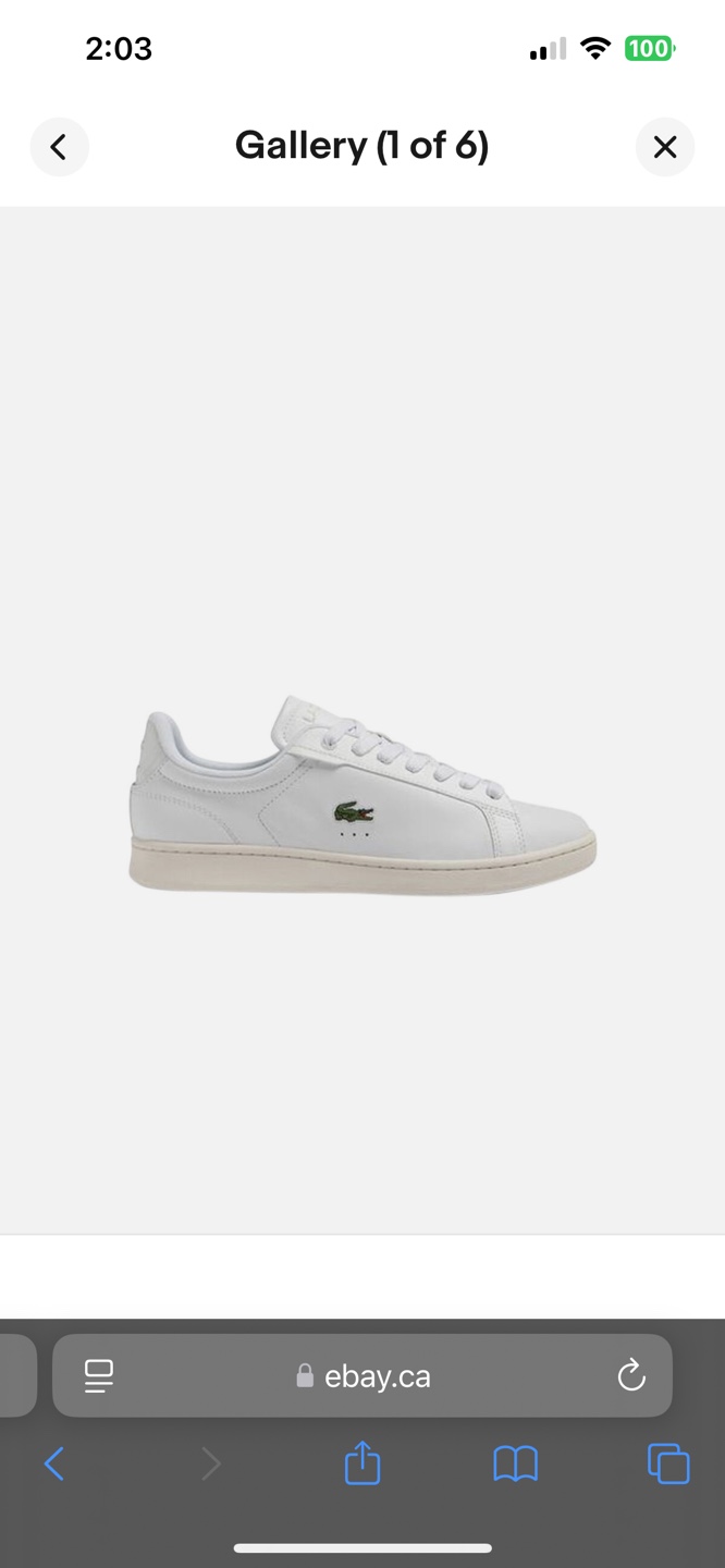 Lacoste Men's White Leather Sneakers - photo 3