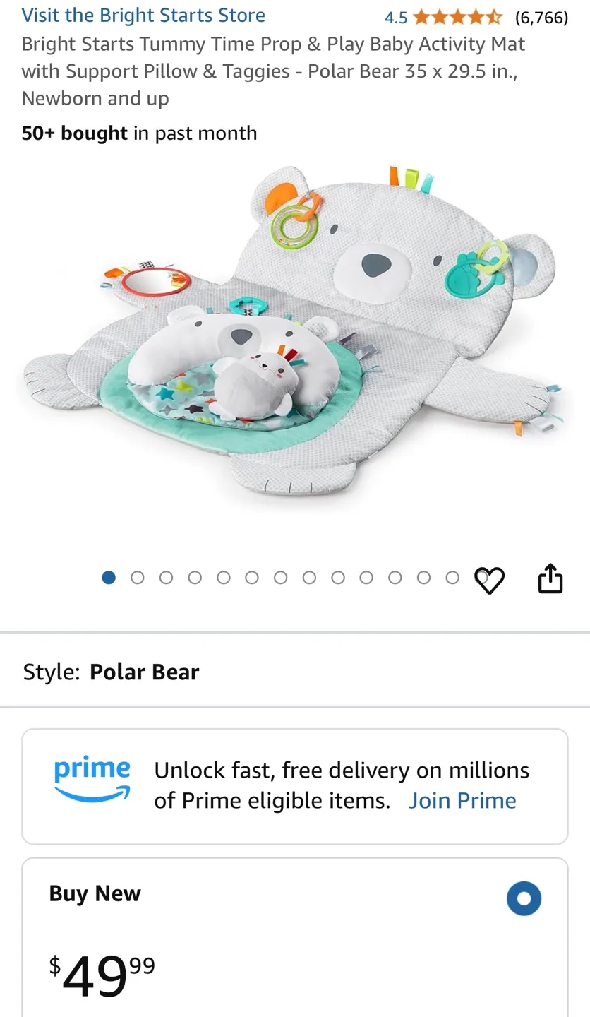 Bright Starts Tummy Time Play Mat image indicator(2)