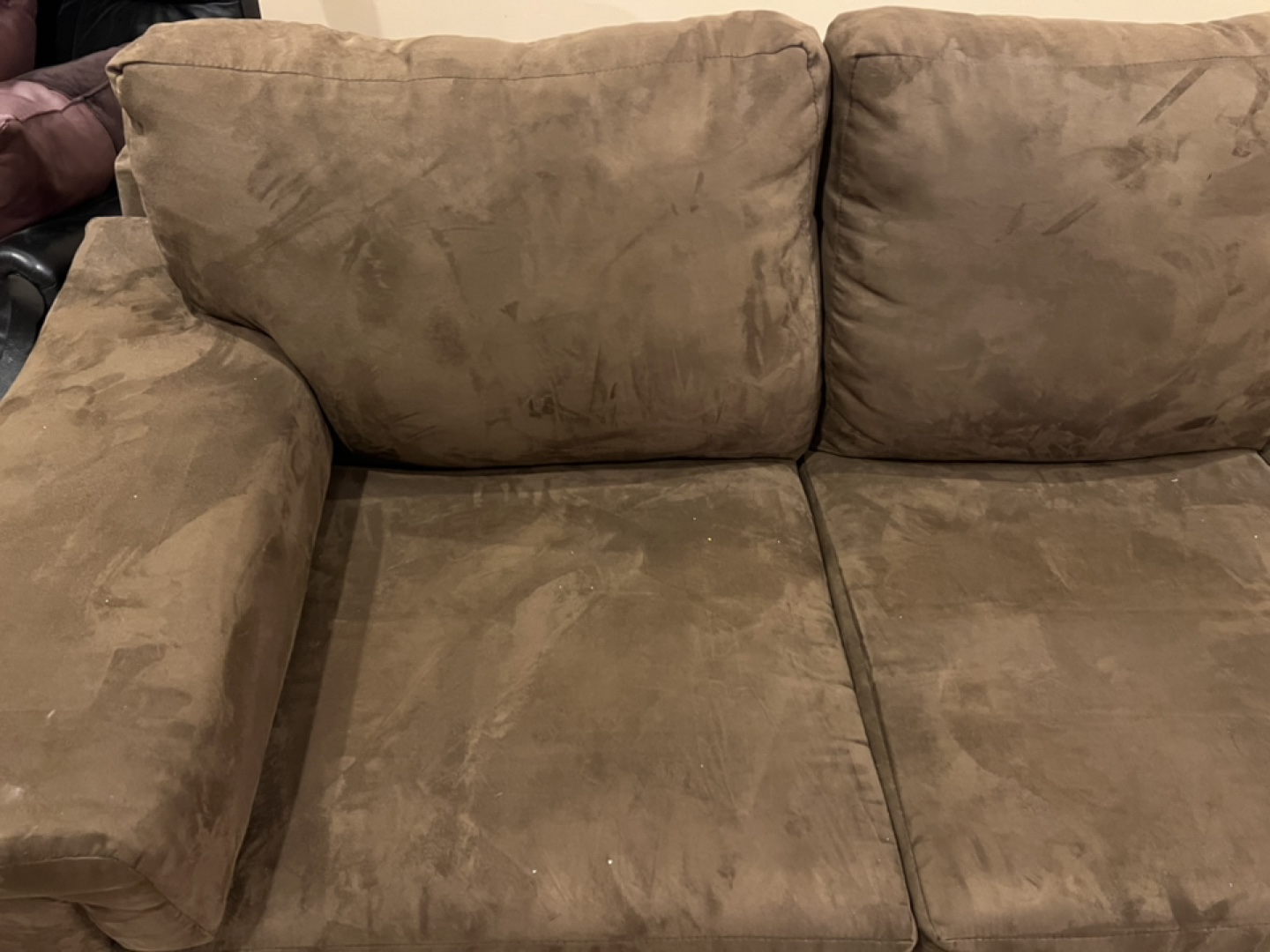 2 Pieces: Brown Sectional + Sofa Bed - photo 2