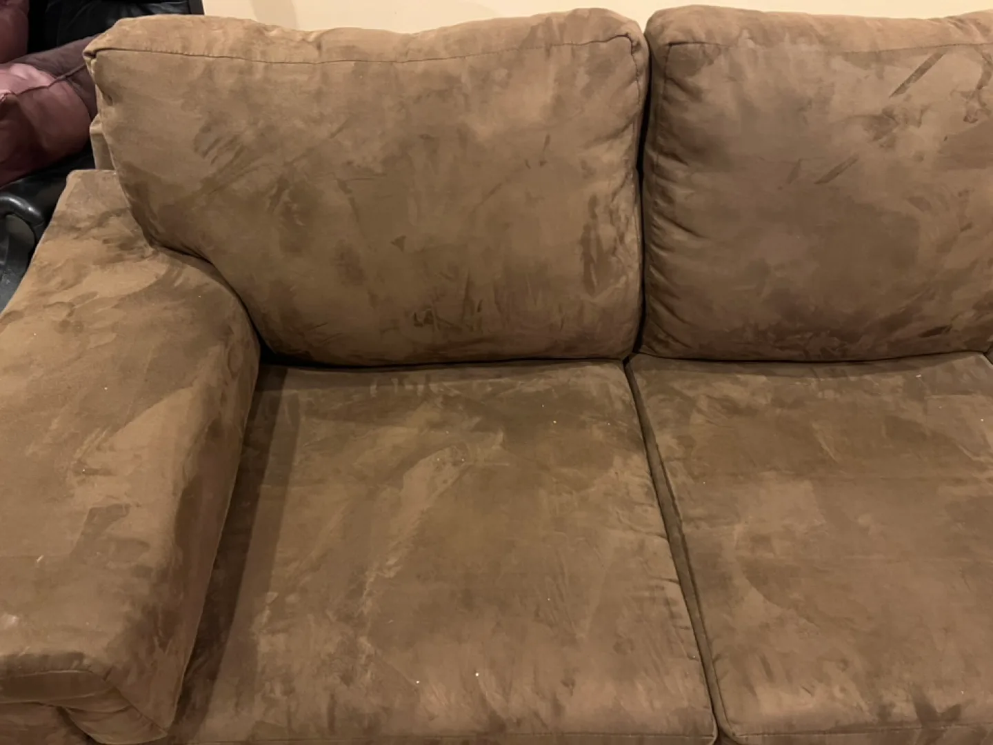 2 Pieces: Brown Sectional + Sofa Bed image indicator(2)