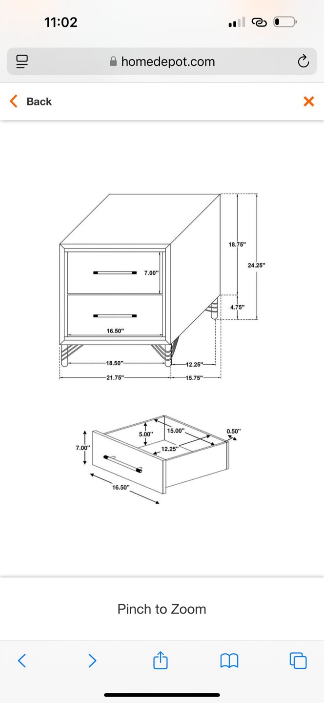 Coaster Furniture Lucia 224732 2-Drawer Nightstand - photo 2