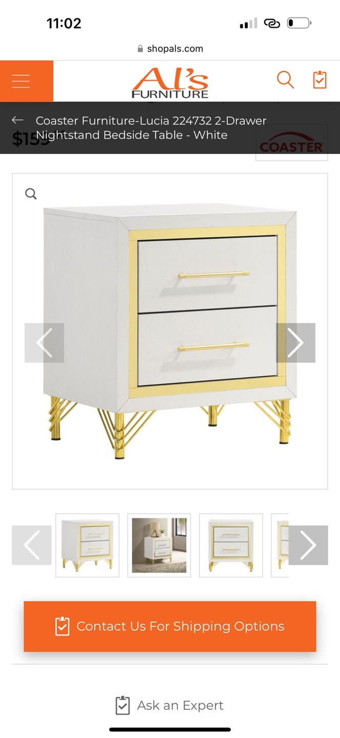 Coaster Furniture Lucia 224732 2-Drawer Nightstand